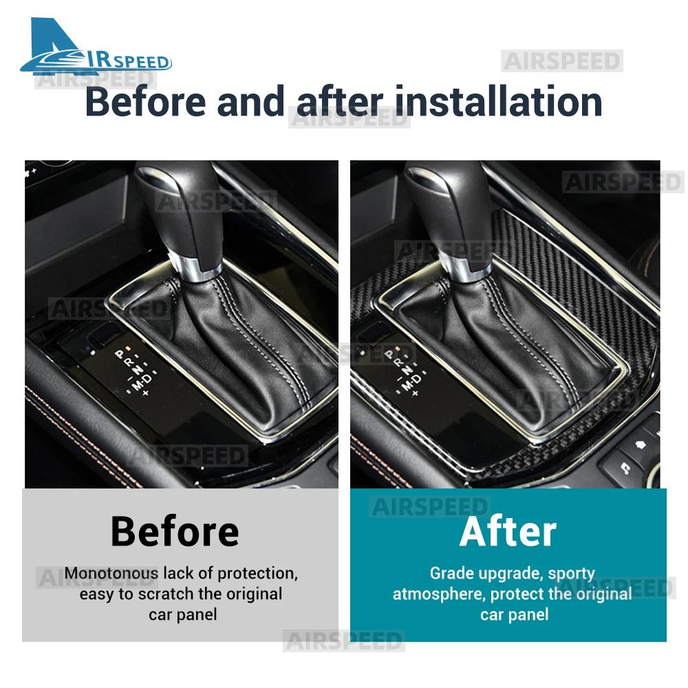 Weiche Kohlefaser LHD RHD Zierleiste Für Mazda CX-5 CX5 KF 2017-2025 2025 2025 Auto Mittelkonsole Elektronische Handbremse Schalthebel