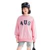 Tao Town Girls' Autumn Letter Print Sweatshirt - Fashionable Casual Long Sleeve Top for Kids