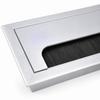 Silver Wire Hole Cover Aluminum Alloy Rectangle Cable Grommet Durable Cable Grommet  Computer Desk