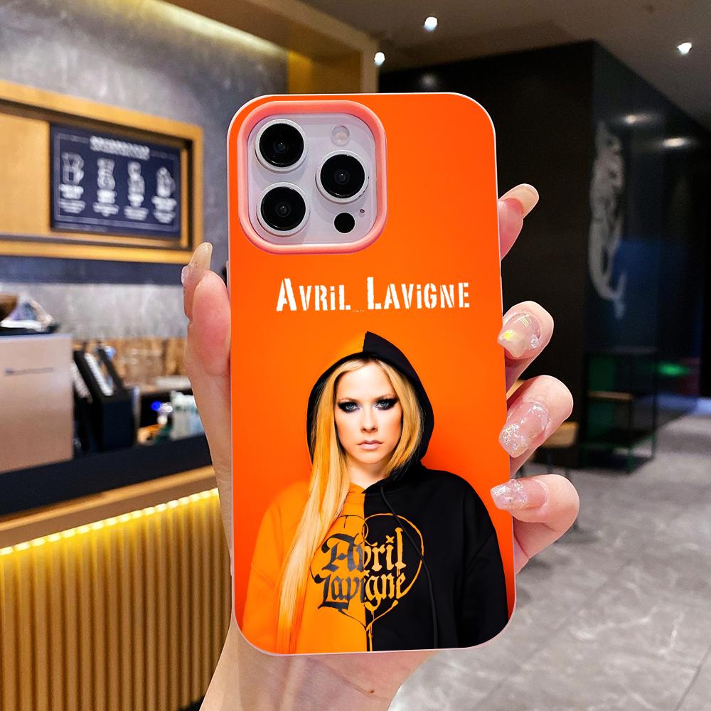 Avril Lavigne Jelly Double layer Pink Mobile Phone Case for iPhone 17 16 15 14 13 12 11 Air Pro Max Plus Protective