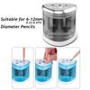 1pc Convenient Electric Double Hole Pencil Sharpener - Quick & Easy Sharpening for 6-12mm Pencils