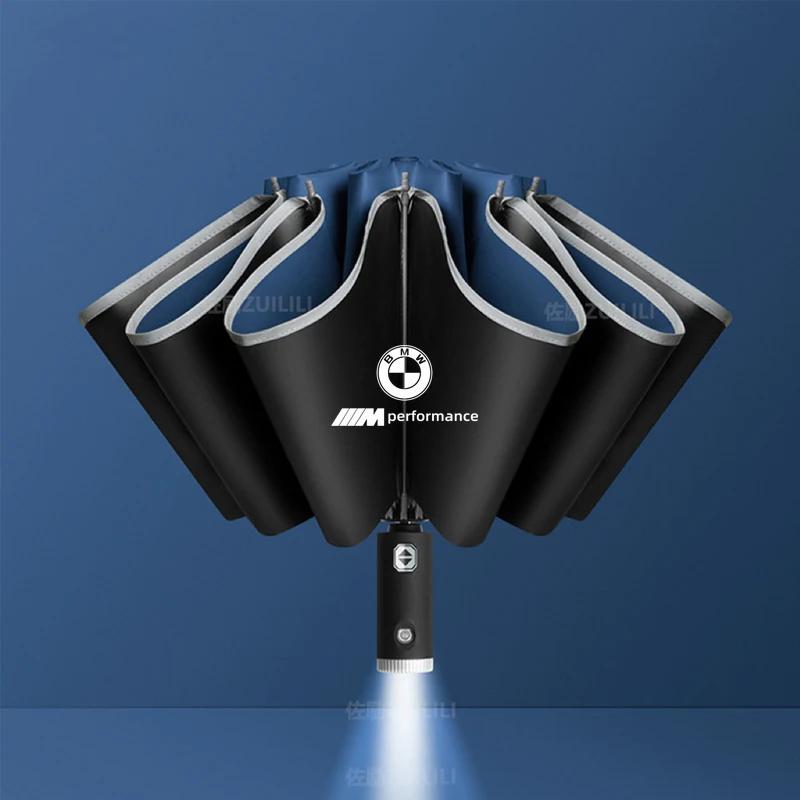 Samochodowy LED Wiatroszczelny Składany Parasol Przeciwsłoneczny Dla BMW M Motorsport X1 X3 X4 X5 E39 E46 E60 E90 F10 F20 F30 G20 G30