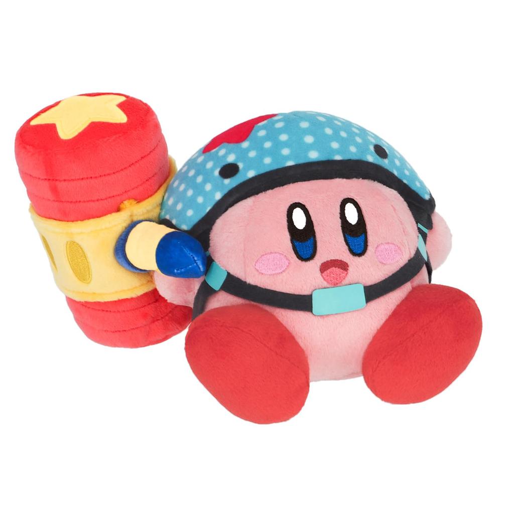 Sanei Boeki Kirby of the Stars Discovery Pico Pico Hammer Kirby (S) W18 x D14 x H11cm Plush Toy