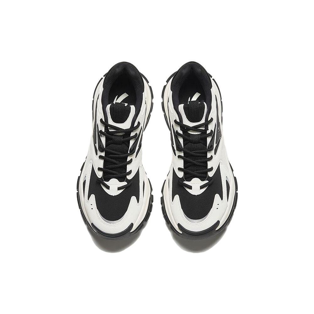 Anta Hot OG 2 Cushioning, Wear Resistant Low Top Chunky Sneakers Men's Black White 912348803-1