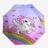 Unicorn Rainbow Automatic Opening/Closing Umbrella - Portable 3-Fold Design with 8-Bone Iron Frame, Perfect for Festivals and Everyday Use,