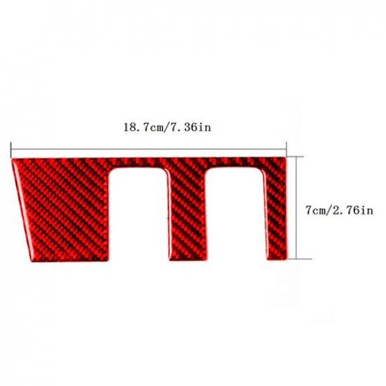 Fit For Honda Civic Coupe 13-15 Red Carbon Fiber AUX Power Outlet Panel Cover