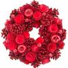Foyer 8425024 Red Corn & Apple Glitter Christmas Wreath S Holiday Tree Decoration