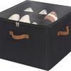 Foldable Shoe Organizer, Fabric Shoe Hanger with Cover, Adjustable Dividers for Shoe storage drawer Box Container Cube Box