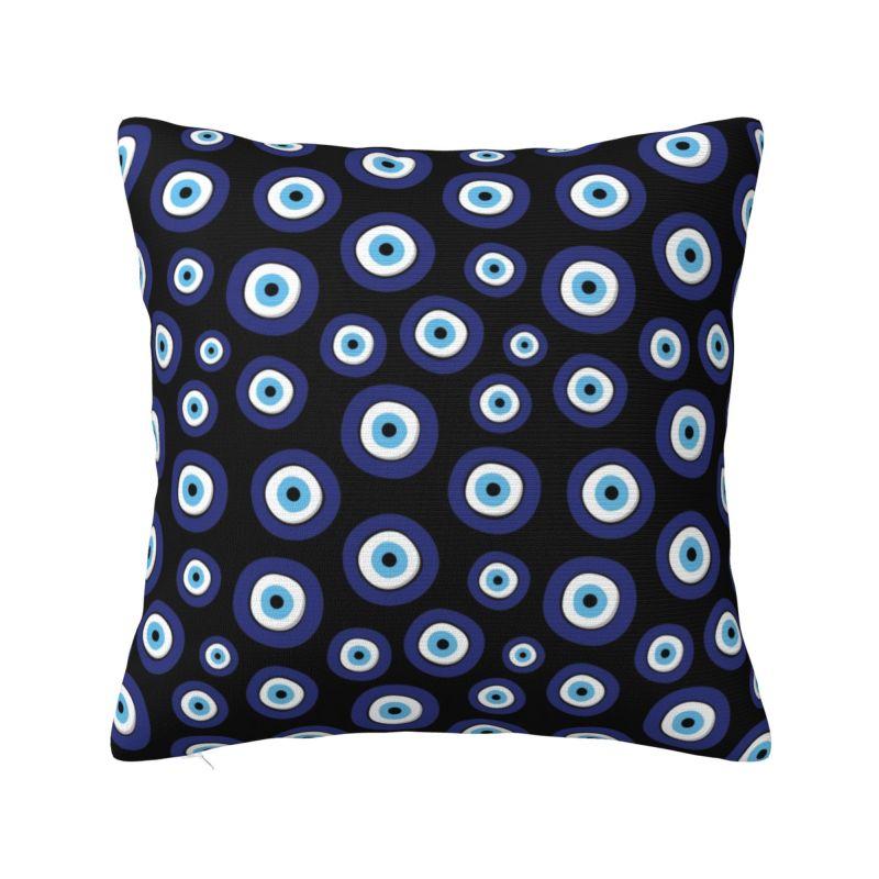 Custom Mediterranean Evil Eye Luxury Pillow Cover Home Decorative Turkish Amulet Culture Cushions for Sofa