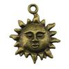 Sun And Moon Face Charms Multi Color Alloy Pendants For Celestial Themed Jewelry