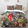 Graffiti Hip Hop Modern Street Art Bedding Set Boys Girls Twin Queen Size Duvet Cover Pillowcase Bed Boys Adult
