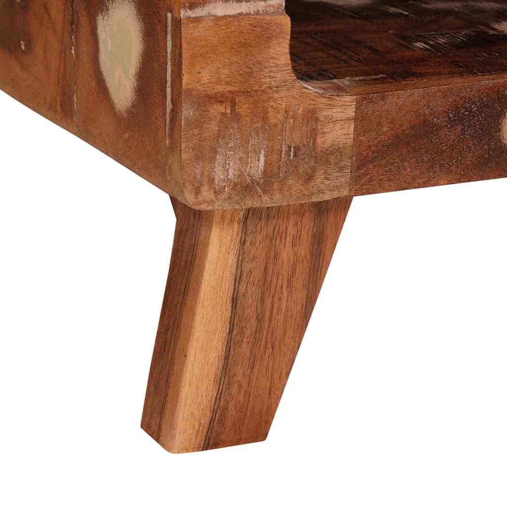 Side Table Brown 40 X 40 X 49 Cm Solid Upcycled Wood