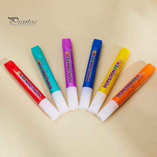 12 ks Puffy Pen 3D tisk Umění DIY Bubble Popcorn Color Paint Kreslicí pero Sada výtvarných potřeb pro děti Dárek k narozeninám