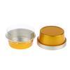 10Pcs Round Baking Cups Aluminum Foil With Lids Reusable Cupcake Cups Desserts Cake Pudding Jello Cups Kitchen Tools