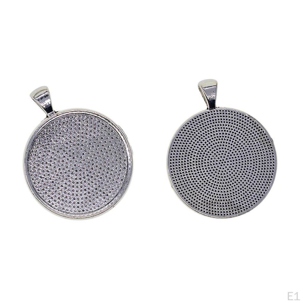50x 30mm Round Pendant Blank Cabochon Base Setting Trays DIY Jewelry Making