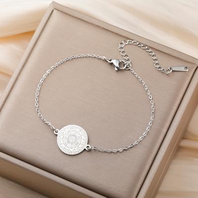 Teamer Seven Archangels Charm Bracelet Women Men Adjustable Stainless Steel Bracelets Amulet Seal of Solomon Jewelry Gift