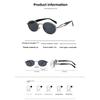 Luxury Unisex Sunglasses Fashion Oval Round Punk Eyewear Shades for Men Women