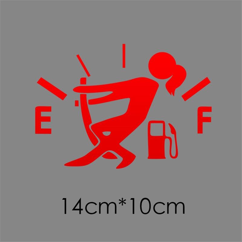 Funny Car Stickers Men Pull Fuel Tank Pointer Reflective Car Stickers Window Warning Sign Decal Car Styling Car Accessories