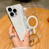 Transparent Anti Fall Magnetic Charge Phone Bumper Case For iPhone 17 16 15 14 13 12 Pro Max Clear TPU Soft Silicone Shockproof Protection Back Cover