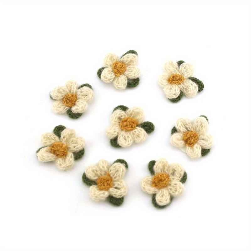 Лесной стиль Ретро Вязаный крючком Цветок Ручная работа Одежда Детская одежда Сумки Аксессуары для волос 1pcs белый