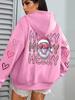 Santa Claus Print Women's Hoodie with Pocket - Casual Streetwear