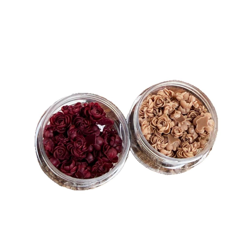 Měkké růžové květiny Různé tvary Dekorace na nehty pro DIY Press-On nehty