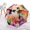 1 PC Automatic Folding Umbrella - Hummingbirds Floral Pattern, Portable & Foldable Design with 8 Ribs, Christmas Birthday Gifts