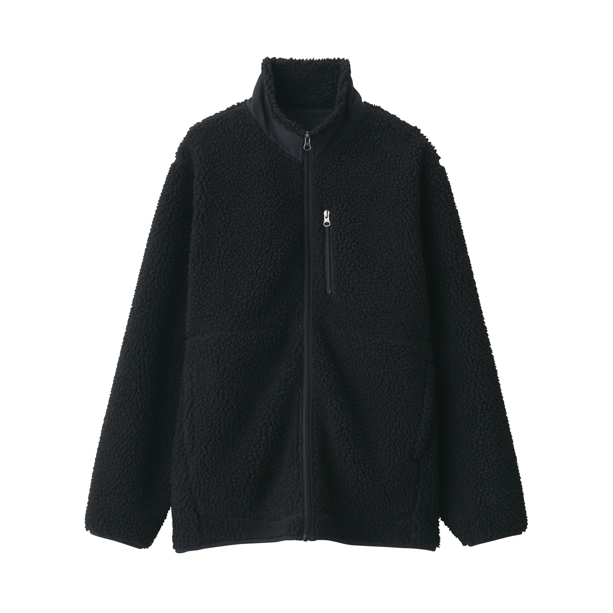 

MUJI Куртка Boa Fleece Jacket AB1LAA3A Black S Мужская Мужская чёрный