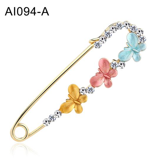 

Женщины Девушка Красочные Бабочки Стразы Эпоксидная Брошь Булавка Отворот Бижутерия AI094-A