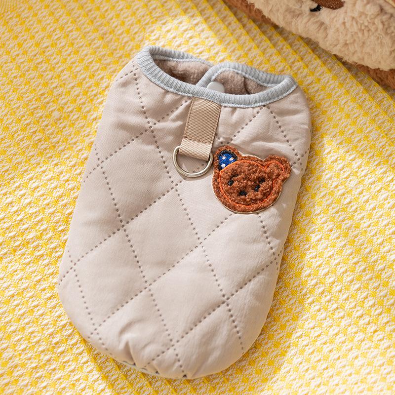 Christmas Dog Clothing Pet Cardigan Coat Jacket for Chihuahua French Bulldog Puppy Costume Winter Clothes Vest Style (Brown,XS) коричневый