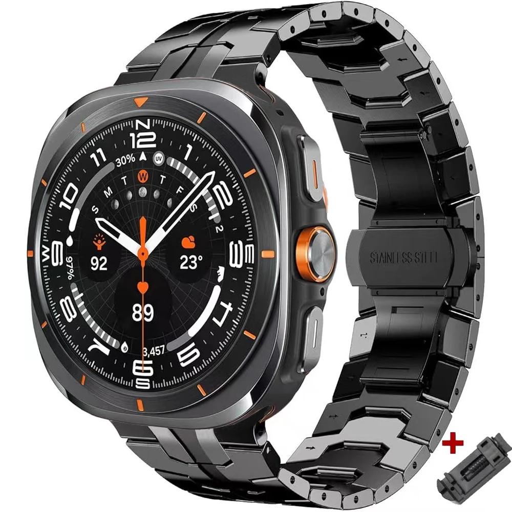 Metal stainless steel Band for Samsung Galaxy Watch 9 Ultra2 47mm Men Bracelet Luxury Metal Strap for Samsung Galaxy watch 9/8/8Classic 40mm 44mm 46mm