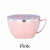 2 Styles Stainless Steel Instant Noodle Bowl with Lid Dormitory Student Drainable Large Capacity Food Grade Instant Noodle Bowl