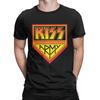 Men T-Shirts Kiss Army Logo Casual Cotton Tee Shirt Short Sleeve Rock Brand T Shirts Round Collar Tops Gift Idea