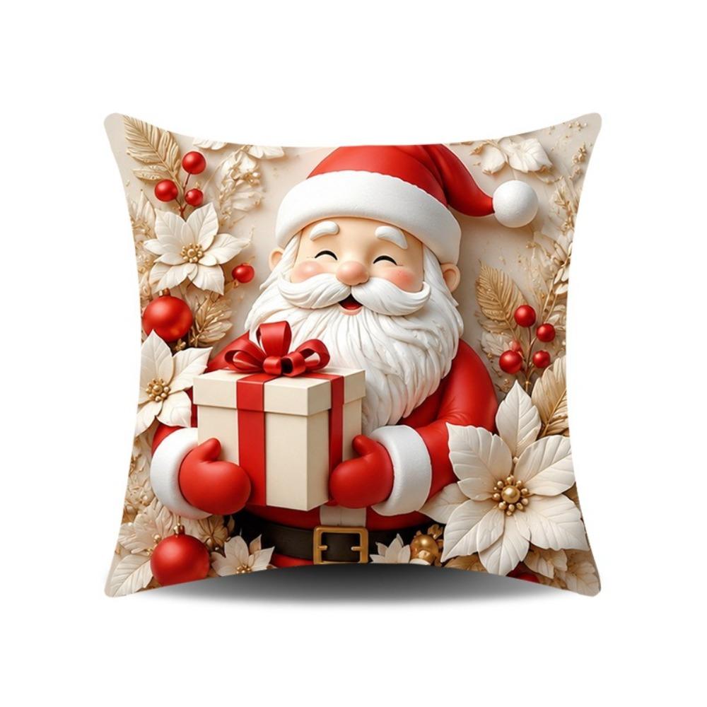 Detachable Soft Christmas Pillow Covers 45x45cm Christmas Themed Pillow Case  Sofa House Room