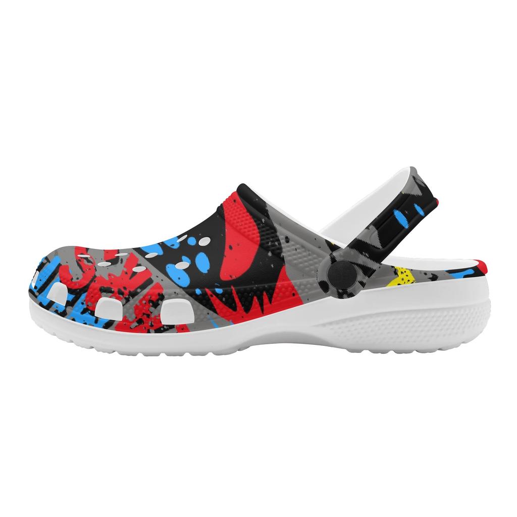 Colorful Printed EVA Clogs Women Men Lightweight Breathable Slip On Garden Shoes for Beach Pool Home Bathroom Summer Wear