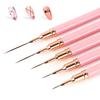 5 Stück Nail Art Liner Pinsel Set UV Gel Nagel Pinsel Kits Französische Streifenlinie Malen Zeichnen Blumenstift Professionelles Maniküre Werkzeug