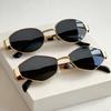 Summer Women's Fashion Glasses Vintage Oval Metal Frame Unisex Eyewear for Daily Commute and Street Style Photography