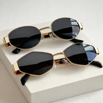 Letnie Damskie Modne Okulary Vintage Metalowa Owalna Oprawka Unisex Okulary do Codziennego Dojazdu i Fotografii Ulicznej