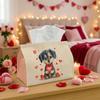1pc Charming Valentine'S Day Tissue Box - Puppy with Heart, Measuring 17.02*25.91 Cm, Perfect for The Kitchen, Living Room, Bedroom, Or Bathroom - Val