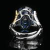 WNFU Women's Ring, Multicolor Corundum, Gold-Plated Copper