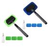 Extendable Car Windshield Cleaner Microfiber Pads Microfiber Cleaning Brush Rotating Head with 4 Windshield Cleaning Kit