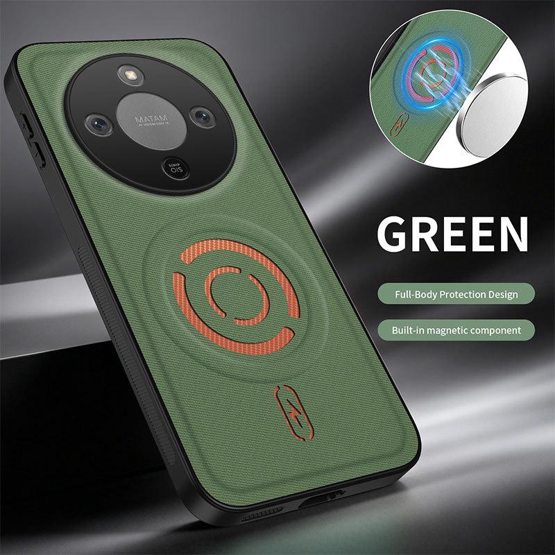 Honor X9D Magnetic Ring Tech Fabric Case with Full Lens Protection