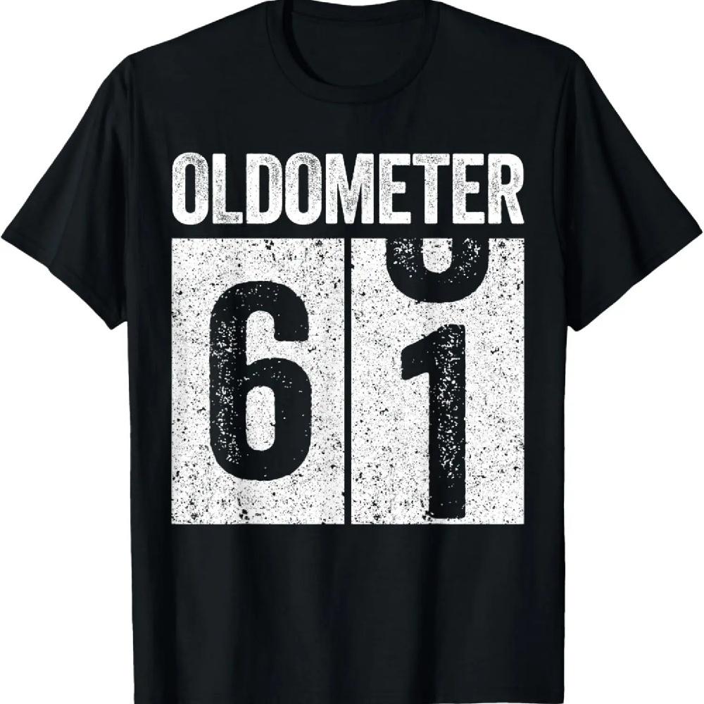 

Oldometer 61 T-Shirt 61st Birthday Shirt T-Shirt XXXXXL чёрный