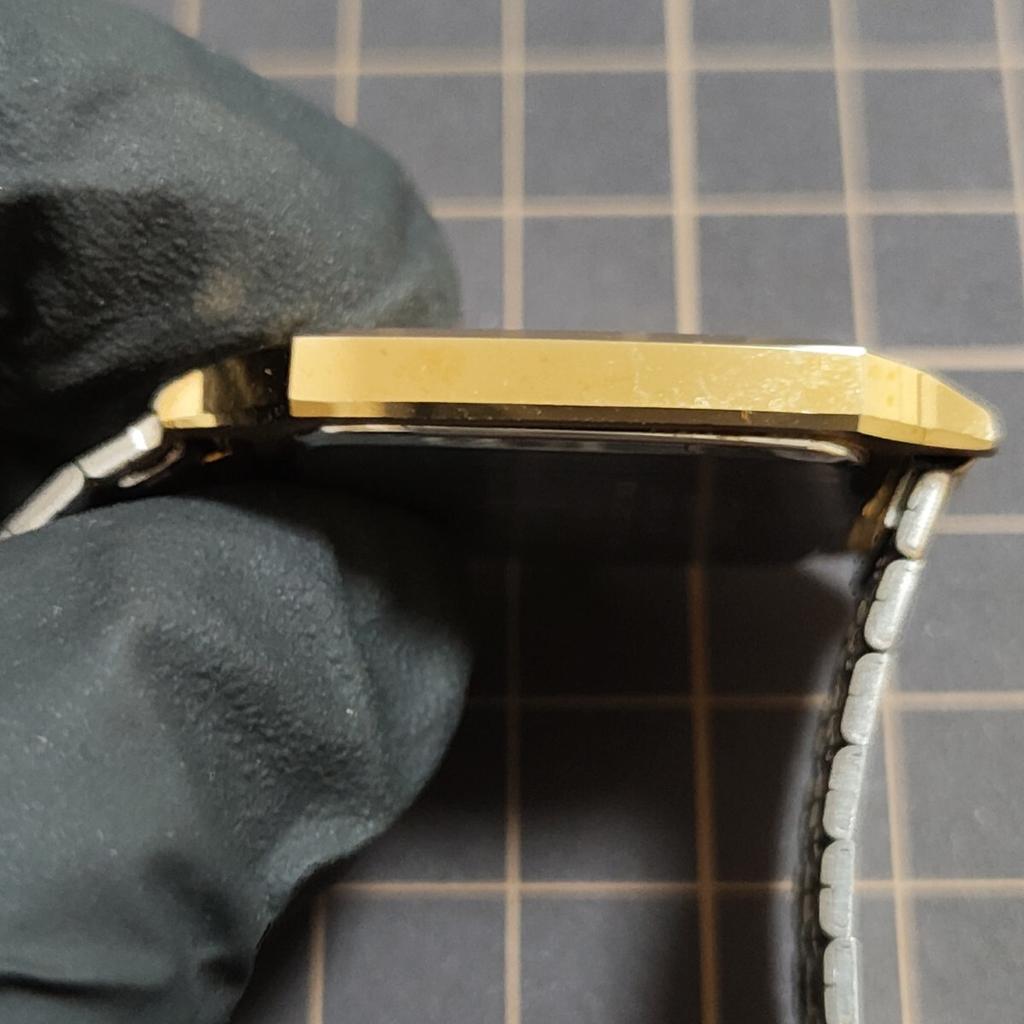 SEIKO QUARTZ Dolce Dolce Square Gold Quartz Watch Management K26 [Working Condition] Men's