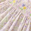 Spring Autumn Girls Floral Cotton Dress With Smocking And Flower Embroidery Cute Princess Long Sleeve Dress For Baby