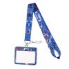 Cute Planet Plushie ID Card Holder with Slide Case & Lanyard for Phone and Access Cards