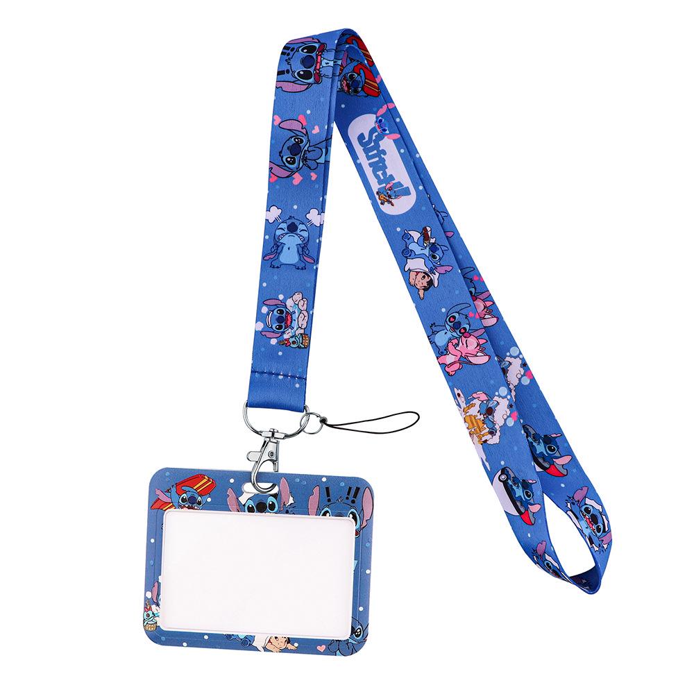 Cute Planet Plushie ID Card Holder with Slide Case & Lanyard for Phone and Access Cards