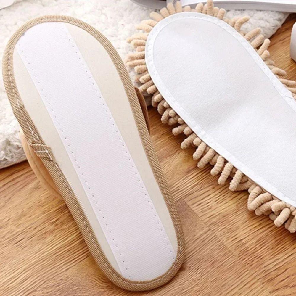 Soft Mop Slippers Reusable Floor Polishing Shoe Slippers Cute Floor Cleaning Slippers  Dust Dirt