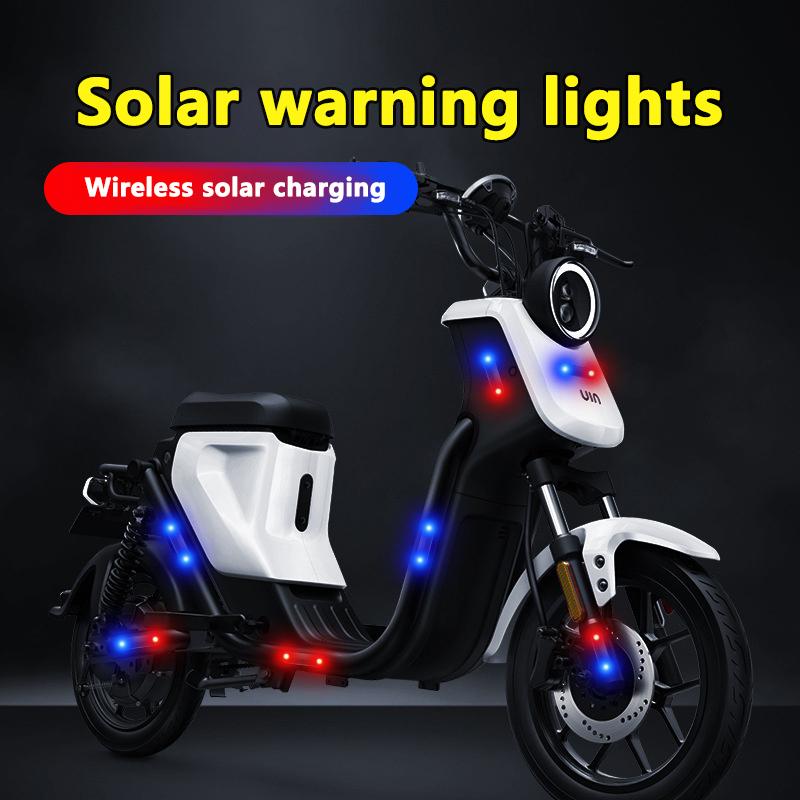 Solar Warning Light Car Rear Collision Prevention Free Breathing Light Motorcycl Electric Vehicle Bicycle Led Tail Flashing Ligh