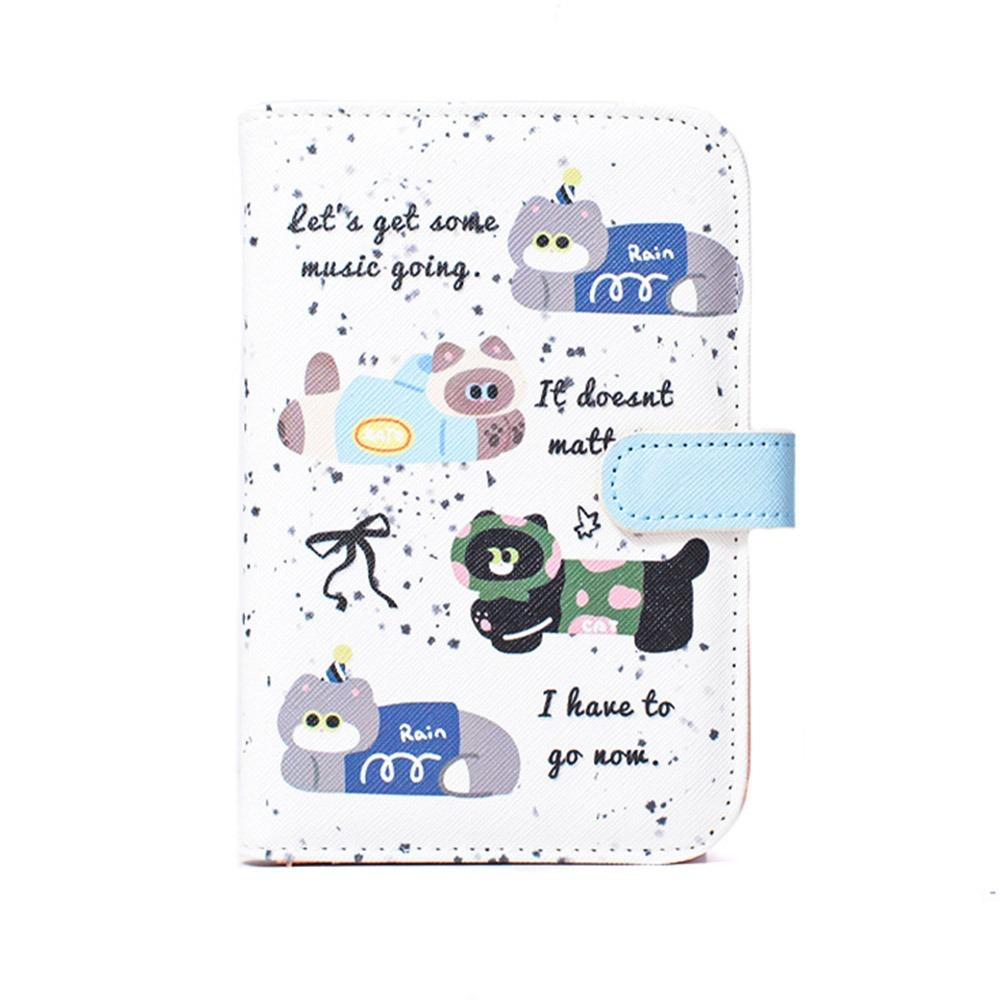 

Portable Cartoon Passport Holder Pu Leather Waterproof Certificates Passport Bag Multi-function Light-weight Card Wallet Travel